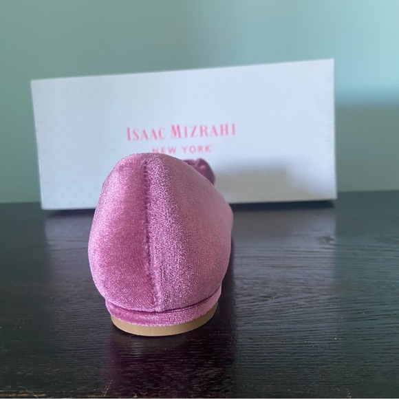 Isaac Mizrahi NIB Pink/Plum Velvet Flats with Bow, 7.5 - Picture 5 of 10